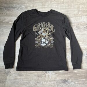 Vans Black and Gold Graphic Long Sleeve Tee